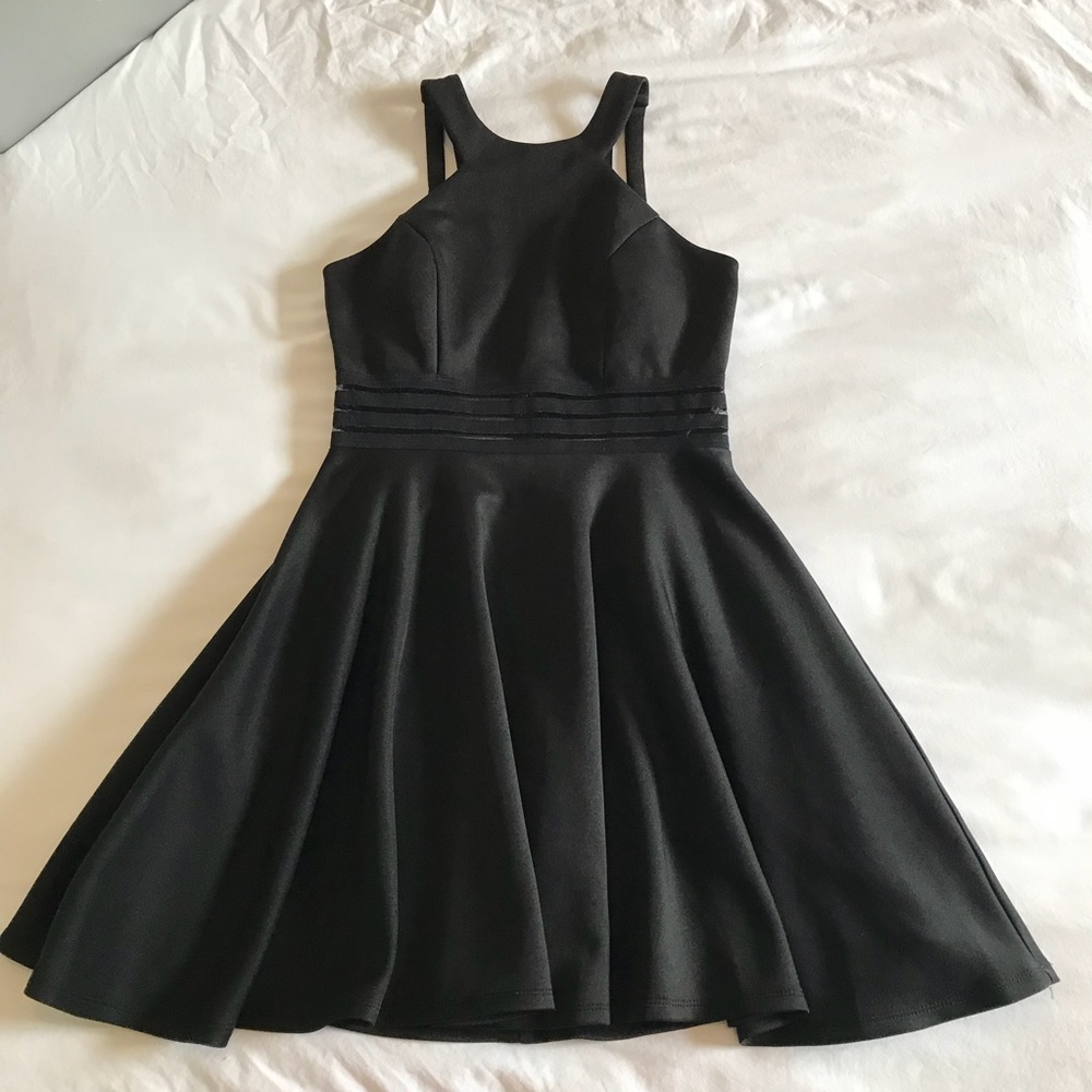 Black halterneck dress